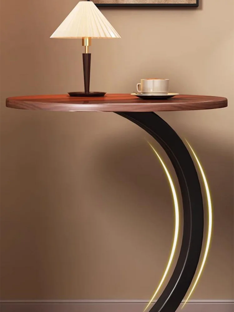 Mesa Lateral Popular / Mesa de Café Estilo Minimalista con Estante de Almacenamiento - Image 3