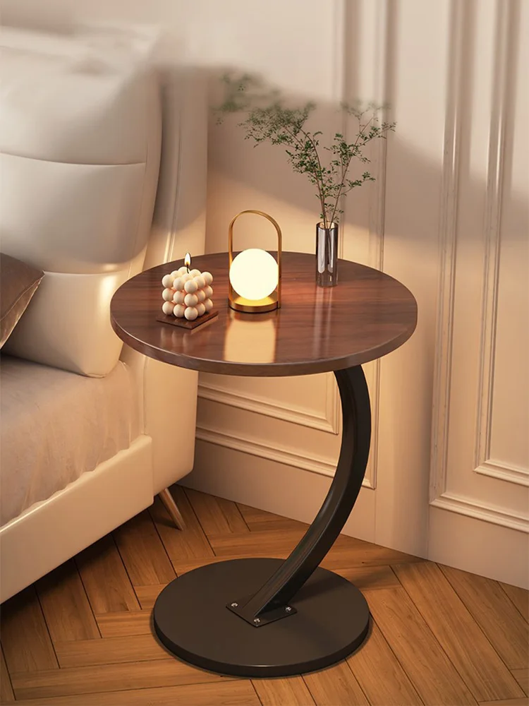 Mesa Lateral Popular / Mesa de Café Estilo Minimalista con Estante de Almacenamiento