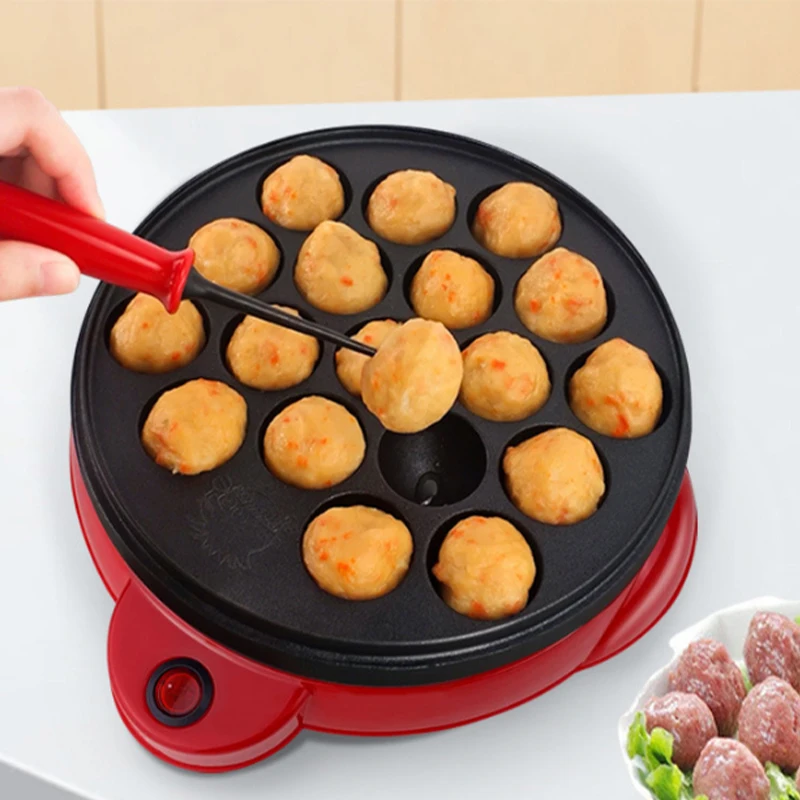 Máquina para Hornear Chibi Maruko de 220V, Grill Pan para Takoyaki de Uso Doméstico, Herramientas de Cocina Profesionales para Bolas de Pulpo