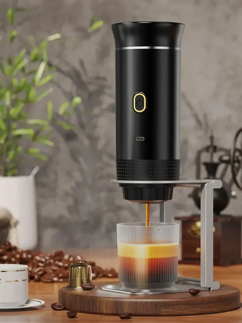 Máquina de café espresso eléctrica portátil inalámbrica para coche y hogar, cafetera de camping 3 en 1, máquina de café de cápsula y polvo para viajar. - Image 4